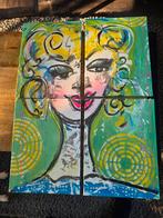 Kleurrijk Schilderij - Portret, Ophalen of Verzenden