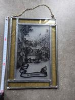 Glas in lood raam - De Wijnbouwer, Antiek en Kunst, Ophalen of Verzenden