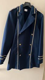 Kapiteins jas mt 50. En zilveren blouse, Kleding | Heren, Carnavalskleding en Feestkleding, Maat 48/50 (M), Ophalen of Verzenden