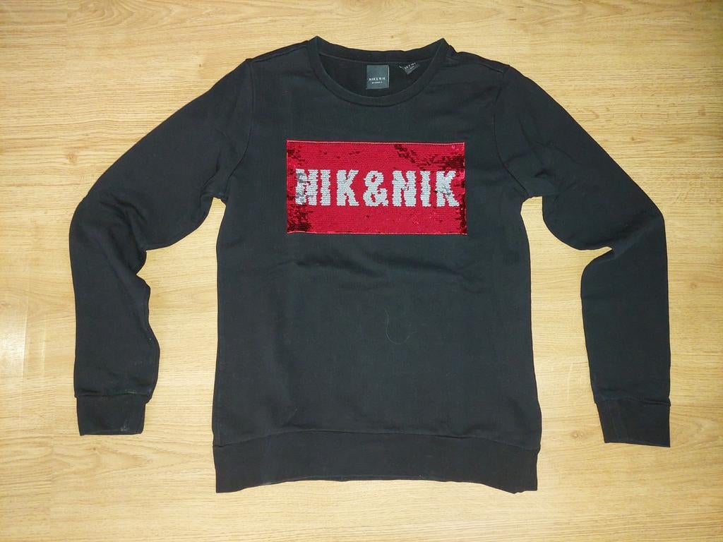Prachtige sweater Nik & Nik glitterpailetten.14/164 NIEUWST., Meisje, Trui of Vest, Nik&Nik, Ophalen of Verzenden