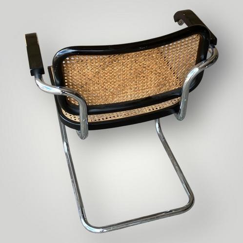 Marcel Breuer Cesca  S64 fauteuil Cideu + 2 stoelen, Huis en Inrichting, Stoelen, Gebruikt, Drie, Metaal, Zwart, Ophalen of Verzenden