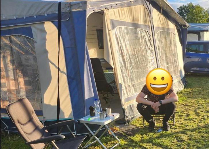 Voortent voor hobby 495, Caravans en Kamperen, Tenten, tot en met 4, Gebruikt, Ophalen