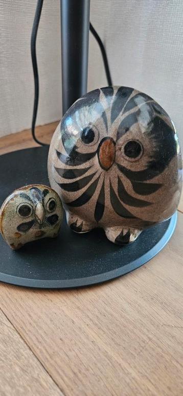 Keramische Uil Set beeldje 6 en 16 cm beschikbaar voor biedingen