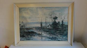 Schilderij February Fill Dyke door B.W. Leader 1881 beschikbaar voor biedingen