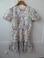 WE Fashion zijdeglans jurk roomwit m.glitterdraad mt 146/152, Meisje, Ophalen of Verzenden, Zo goed als nieuw, Jurk of Rok