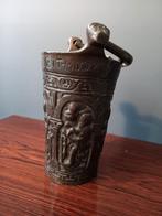 Ketel uit brons, gegoten, doopemmer? Wellicht replica?, Antiek en Kunst, Antiek | Koper en Brons, Ophalen of Verzenden