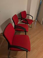 Bureaustoelen of wachtkamerstoelen, Ophalen, Drie, Zo goed als nieuw, Stof