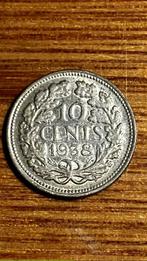 oude dubbeltjes 1938 / 1941, Zilver, Ophalen of Verzenden, 10 cent, Koningin Wilhelmina