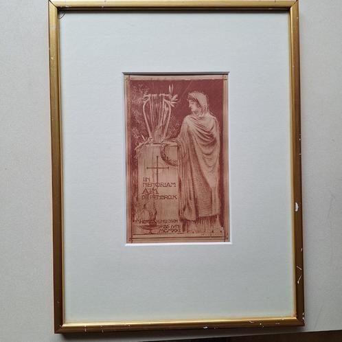 Gravure kunst H. Luns, Antiek en Kunst, Kunst | Etsen en Gravures, Ophalen of Verzenden