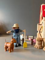 Houten Boerderij met Dieren en Poppetjes, Ophalen of Verzenden, Gebruikt