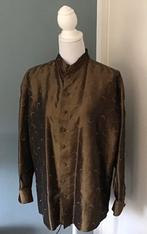Mooie blouse in glanzende stof en patroon, maat L, Maat 38/40 (M), Ophalen of Verzenden, Zo goed als nieuw