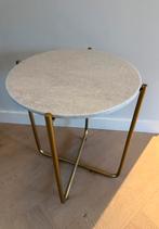 Prachtig marmeren bijzettafel, 45 tot 60 cm, Minder dan 55 cm, Rond, Ophalen of Verzenden