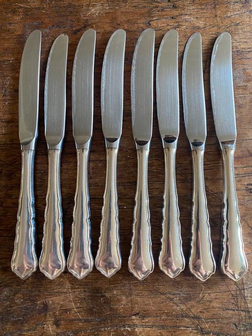 Set van 8 verzilverde fruitmesjes, WMF 90 model Chippendale, Antiek en Kunst, Antiek | Bestek, Ophalen of Verzenden