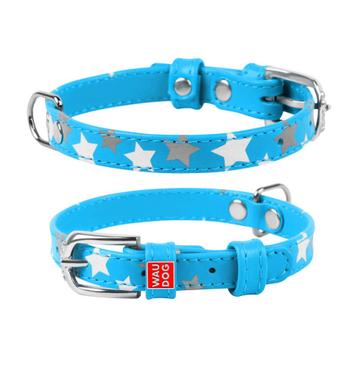 WAUDOG Glamour Star Halsband Leder Blauw XS 21-29 cm -35%!!! beschikbaar voor biedingen