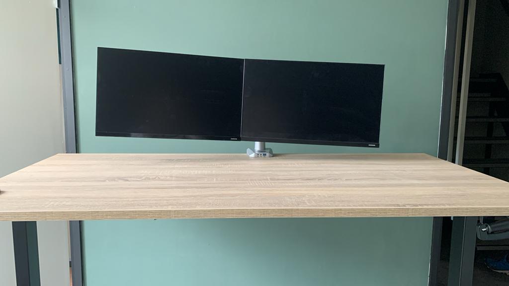 Monitor Steun voor Twee Schermen, Ophalen, Gebruikt