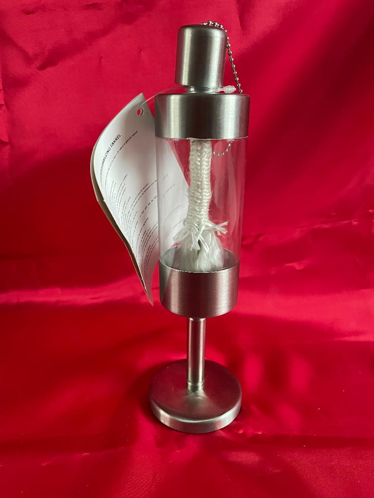 RVS Olielamp / Fakkel voor binnen & buiten, Tuin en Terras, Ophalen of Verzenden, Nieuw