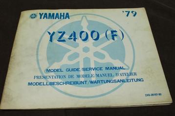 Yamaha YZ400 F 1979 model guide / service guide beschikbaar voor biedingen
