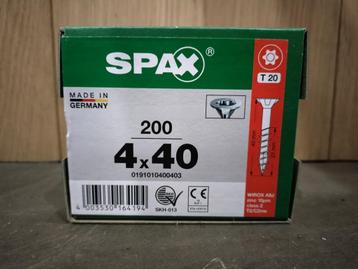 Aanbieding doos 2000 stuks spax schroeven 4x40 gegalv. beschikbaar voor biedingen