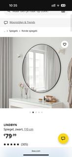 Ikea spiegel rond lindbyn 110 cm, Ophalen, Minder dan 50 cm, 100 tot 150 cm, Zo goed als nieuw