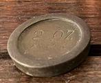 Messing Engels gewichtje van 2 oz., Antiek en Kunst, Antiek | Koper en Brons, Ophalen of Verzenden, Koper