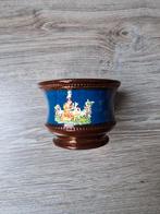 Vintage Keramieken Bloempot met Tafereel, Ophalen