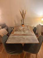 Gratis - mooie uitschuifbare eettafel, Huis en Inrichting, Tafels | Eettafels, Gebruikt, 100 tot 150 cm, Vier personen, Rechthoekig