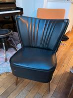 Mooie vintage retro zwarte cocktailstoel, Huis en Inrichting, Fauteuils, Ophalen, Minder dan 75 cm, Vintage Retro, Zo goed als nieuw