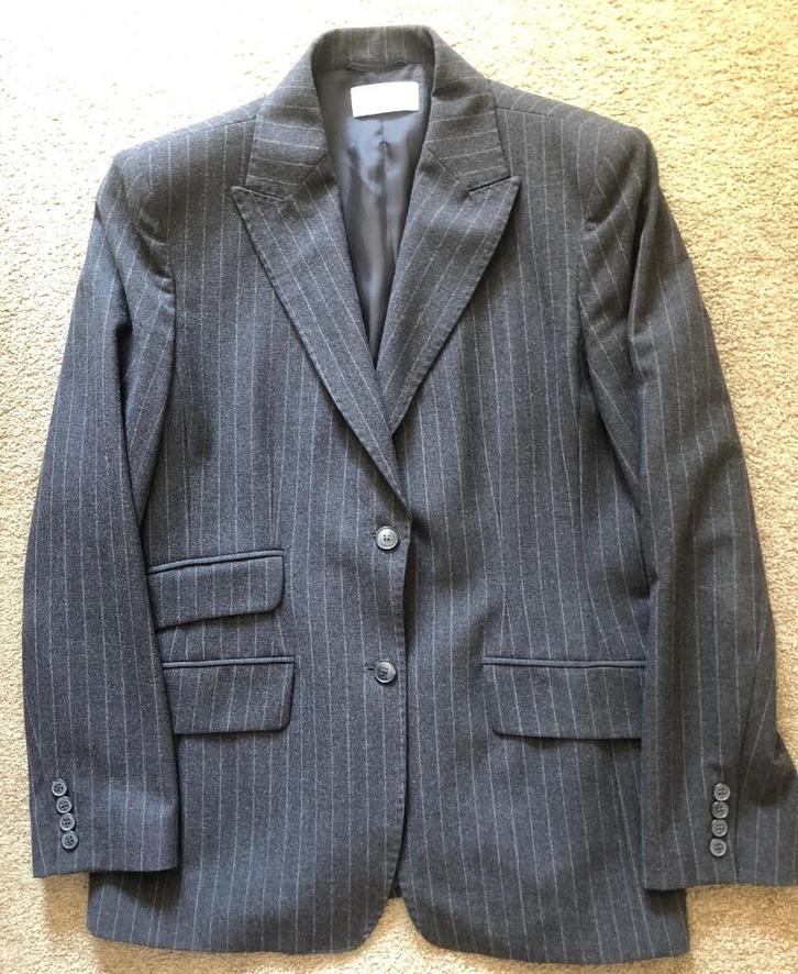 Dames krijtstreep broekpak van Caractère (scheerwol), Kleding | Dames, Jasjes, Kostuums en Pakken, Gedragen, Kostuum of Pak, Maat 42/44 (L)