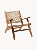 Lounge fauteuil Noon Acaciahout, Ophalen, Riet of Rotan, Minder dan 75 cm, Zo goed als nieuw