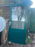 Merbau buitendeur 201.5 x 92.5, Ophalen, 200 tot 215 cm, Glas, Buitendeur