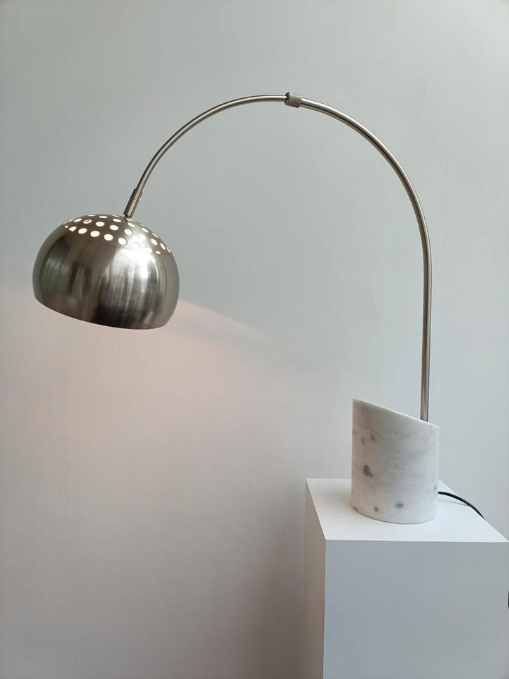 Mini Arco tafellamp, Huis en Inrichting, Lampen | Tafellampen, Gebruikt, 50 tot 75 cm, Metaal, Overige materialen, Ophalen