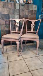 Vintage stoelen (4x) oud roze, Antiek en Kunst, Antiek | Meubels | Stoelen en Banken, Ophalen