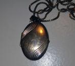 Zilveren Ketting met Medaillon, Ophalen of Verzenden, Zo goed als nieuw, Zilver, Zilver