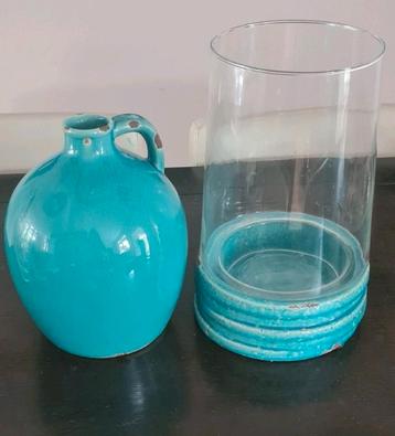 Riva Deco set stolp en kruik, blauw beschikbaar voor biedingen