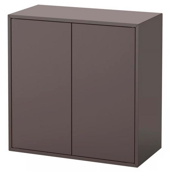 2x Ikea Eket kast - donkergrijs met verlichting en dimmer 2x, Huis en Inrichting, Kasten | Overige, Zo goed als nieuw, Ophalen