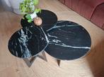 Leuke set salontafels Marmer zwart, 50 tot 100 cm, Rond, Zo goed als nieuw, Minder dan 50 cm
