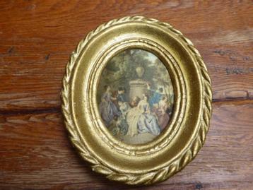 Vintage wanddecoratie met afbeelding op satijn beschikbaar voor biedingen