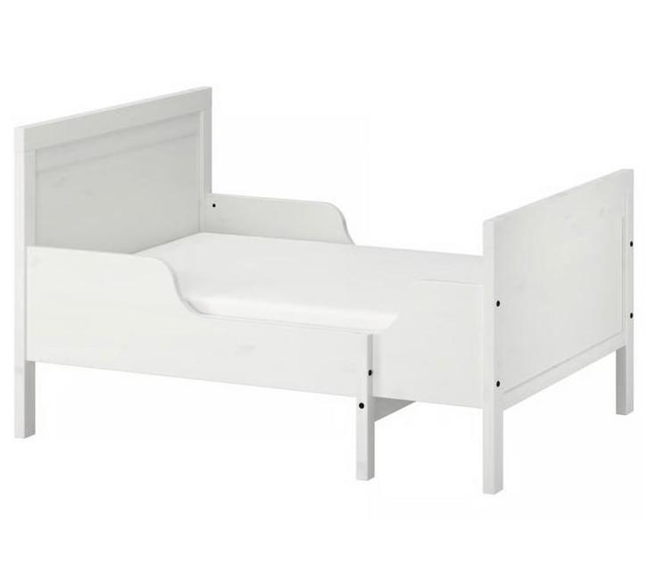 Sundvik meegroeibed ikea, Kinderen en Baby's, Kinderkamer | Bedden, Zo goed als nieuw, 180 cm of meer, 85 tot 100 cm, Lattenbodem