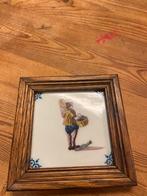 Oude Makkumer tegel met vissersvoorstelling, Ophalen of Verzenden