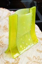 Antieke /Gele /.design/platte vaas, Ophalen of Verzenden