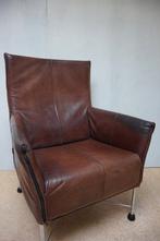 Vintage Montis Charly Flex fauteuil in bruin leer, Ophalen, Gebruikt, Vintage, klassiek, 75 tot 100 cm
