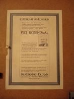 Ets van stadhuis Rotterdam, Piet Rozendaal, Ophalen