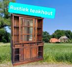 Apothekerskast XL Rustiek teakhout buffetkast servieskast, 25 tot 50 cm, Teakhout, Gebruikt, Ophalen of Verzenden