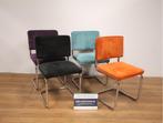 Set van 4 Gekleurde &apos;Ridge Rib&apos; Eetkamerstoelen, Huis en Inrichting, Stoelen, Ophalen of Verzenden, Gebruikt, Vier
