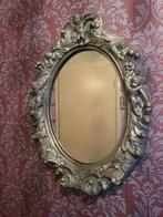Antieke spiegel engelen - barok stijl - vintage, Ophalen of Verzenden, Ovaal, Minder dan 50 cm, Minder dan 100 cm