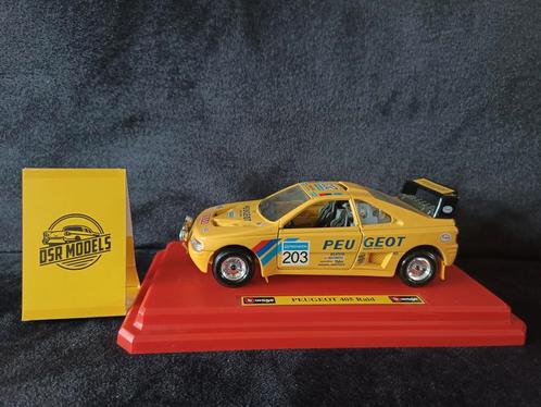 1:24 Peugeot 405 Raid, Hobby en Vrije tijd, Modelauto's | 1:24, Zo goed als nieuw, Auto, Bburago, Ophalen of Verzenden