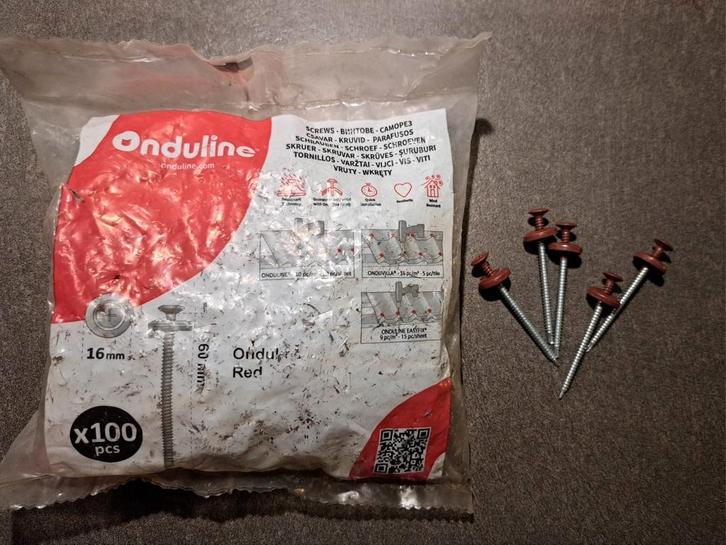 Onduline golfplaat schroeven 85 stuks, Doe-het-zelf en Verbouw, IJzerwaren en Bevestigingsmiddelen, Schroeven, Ophalen of Verzenden