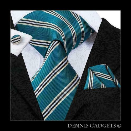 Dennis Gadgets: 100 % zijden stropdas ( 3 delig !! ) DG 3025, Kleding | Heren, Stropdassen, Nieuw, Met patroon, Blauw, Ophalen of Verzenden