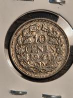 10 Cent 1941 Wilhelmina - Zilver!, Postzegels en Munten, Munten | Nederland, Zilver, Ophalen of Verzenden, 10 cent, Koningin Wilhelmina