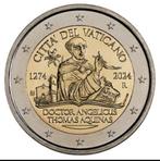 Vaticaanstad 2euro cc 2024 - Thomas van Aquino in BU blister, Ophalen of Verzenden, Vaticaanstad, 2 euro, Losse munt